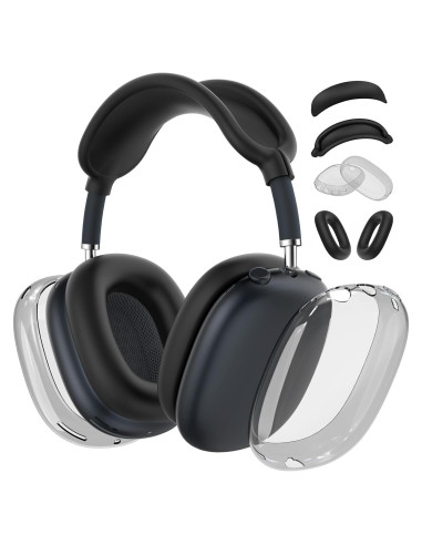 Funda 4 en 1 para AirPods Max Polislime TPU y Silicona Negra