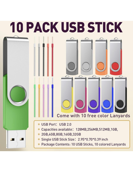 Unidad Flash FEBNISCTE 16GB - Paquete de 10 USB 2.0