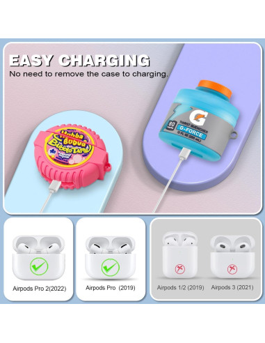 Funda Silicona 3D YIPINJIA para AirPods Pro 2 - Paquete de 3