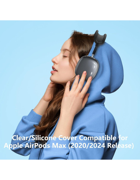 Funda 4 en 1 para AirPods Max Polislime TPU y Silicona Negra