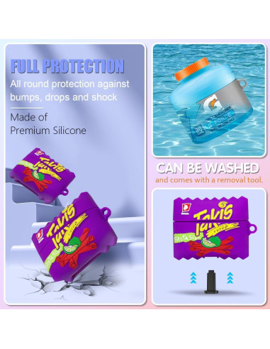 Funda Silicona 3D YIPINJIA para AirPods Pro 2 - Paquete de 3