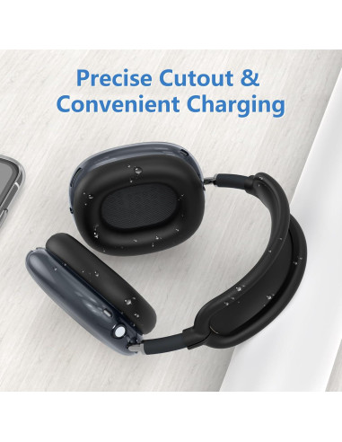 Funda 4 en 1 para AirPods Max Polislime TPU y Silicona Negra