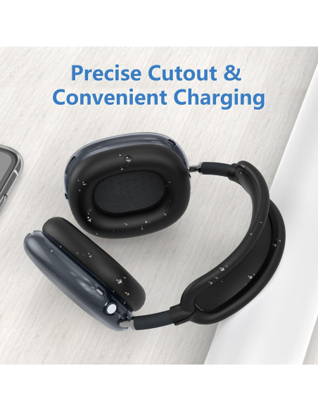 Funda 4 en 1 para AirPods Max Polislime TPU y Silicona Negra
