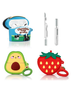 Funda de Silicona XMBYGY para AirPods Pro 1/2 + Kit Limpiador