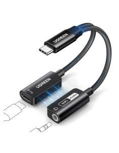 Adaptador UGREEN USB C a 3.5mm y Cargador Rápido 60W