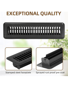 Paquete de 6 Cubiertas de Ventilación de Piso Flowild 5x30 cm 2