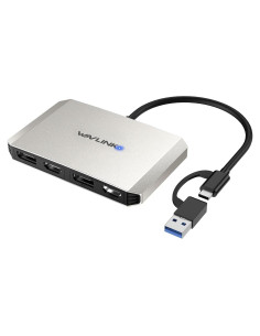 Adaptador WAVLINK USB 3.0 a Doble HDMI/DisplayPort 4K 60Hz