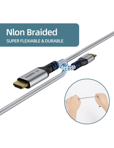 Cable USB C a HDMI Elecan 1.83 m 4K 60Hz Alta Velocidad