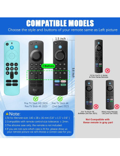 Funda de Silicona para Control Remoto Fire TV Stick HD/4K 2024/2023 2