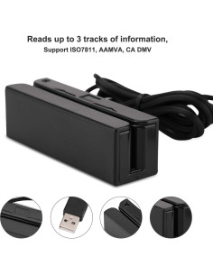 Lector de Tarjetas Magnéticas Deftun MSR90 USB 3 Pistas 2
