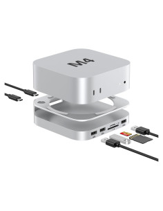 Dock Soporte Aluminio 9 en 1 AKKYAJAURE para Mac Mini M4