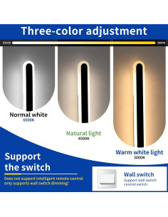 Aplique de Pared Exterior LED Daoseolo 120cm 3 Colores IP65 2