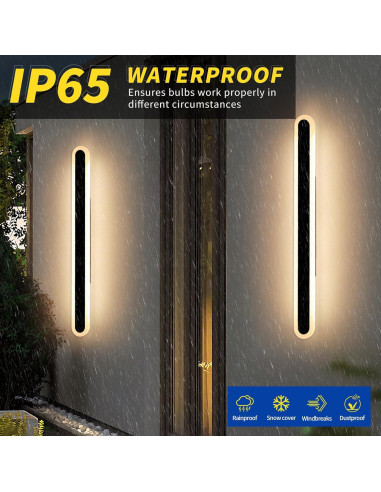 Aplique de Pared Exterior LED Daoseolo 120cm 3 Colores IP65