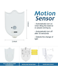 Luz Nocturna para Inodoro Aanrasey - Proyección LED con Sensor 2