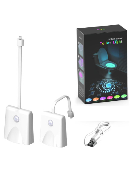 Luz Nocturna para Inodoro CGSZDMZY LED 16 Colores Recargable