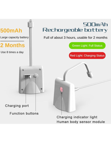 Luz Nocturna para Inodoro CGSZDMZY LED 16 Colores Recargable