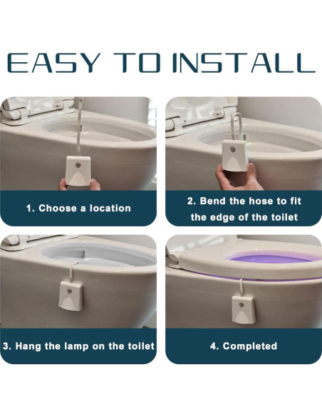 Luz Nocturna para Inodoro CGSZDMZY LED 16 Colores Recargable