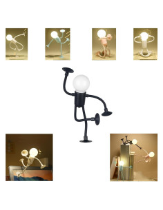 Luz Nocturna Deportista Nicerice Flexible 43cm Negro