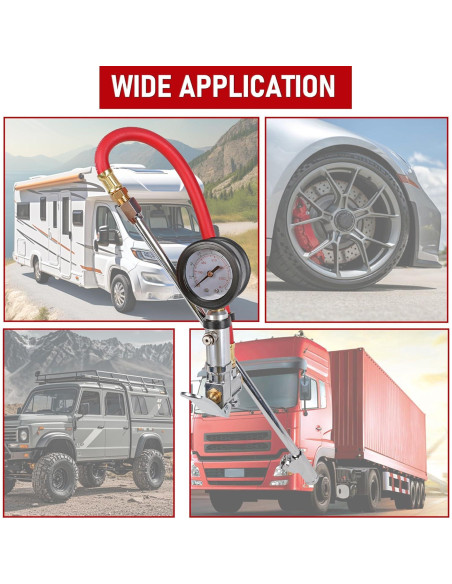 Inflador de Neumáticos WYNNsky con Manómetro 30.48 cm 160 PSI