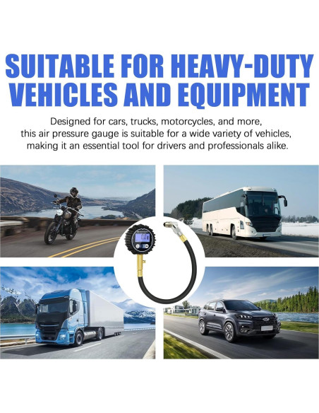 Medidor de Presión de Neumáticos Digital NexSphere 200 PSI