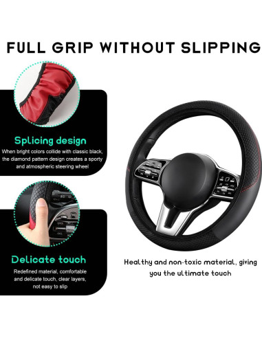 Cubierta de Volante SHMZK 15" Fibra de Carbono Antideslizante