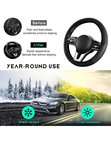 Cubierta de Volante SHMZK 15" Fibra de Carbono Antideslizante