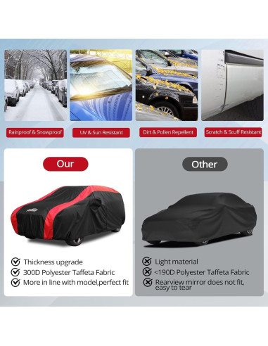 Cubierta SUV Impermeable AltoCover Ajuste Universal 482 cm