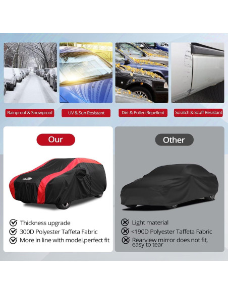 Cubierta SUV Impermeable AltoCover Ajuste Universal 482 cm