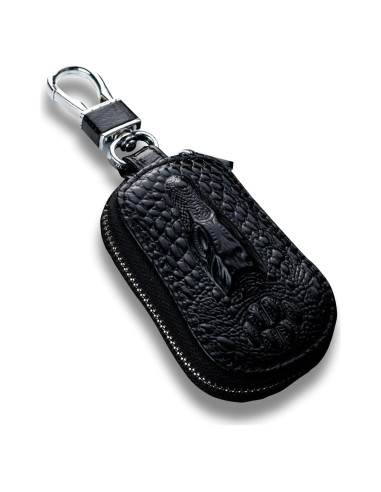 Funda de Llave de Coche Jewssi Universal de Cuero Negro