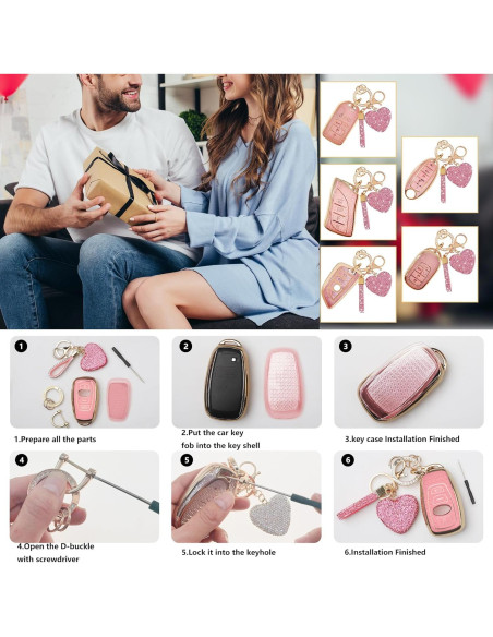 Cubierta de Llave Simocky para Jeep - Llavero Diamante Dorado