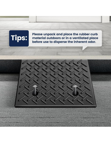 Rampas de Goma KROAK 5" Elevación 4 Toneladas Antideslizantes