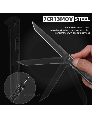 Cuchillo de bolsillo CABUGE EDC Plegable 20.3 cm Acero Inoxidable