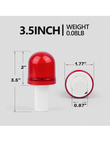 Luz LED de Advertencia BATTIFE 10 Paquete 360 3 Modos