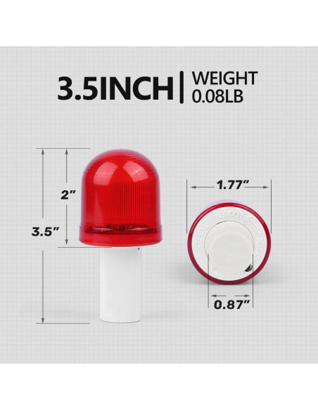 Luz LED de Advertencia BATTIFE 10 Paquete 360 3 Modos