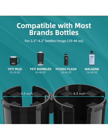 Expansor Soporte para Tazas de Auto TYKOR 2 en 1 Ajustable