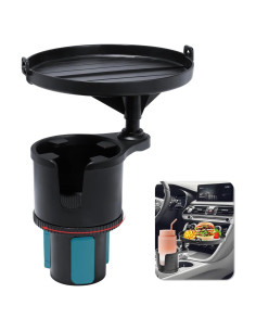 Bandeja para Portavasos de Coche LOUVERTOIL 2 en 1 Ajustable