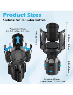 Expansor de Soporte para Tazas GQIRIL Ajustable 0.3-1.9L 2