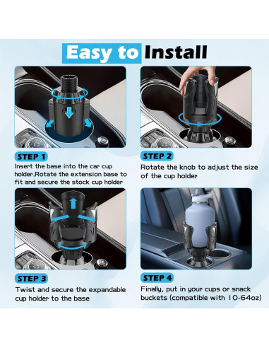 Expansor de Soporte para Tazas GQIRIL Ajustable 0.3-1.9L