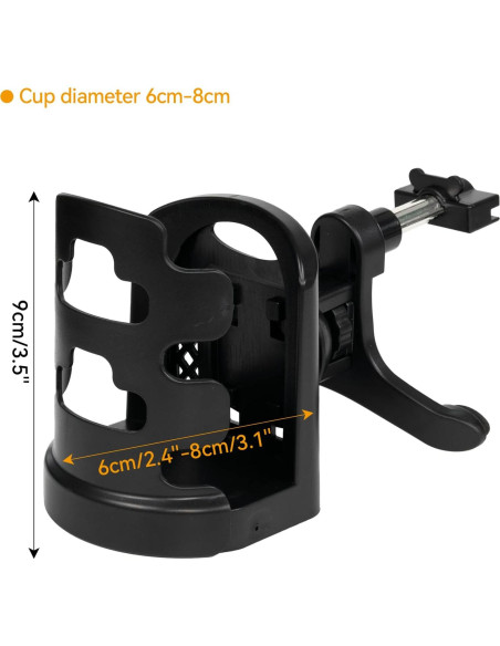 Soporte para Taza de Coche OEMASSIVE Ajustable Negro