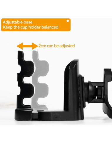Soporte para Taza de Coche OEMASSIVE Ajustable Negro