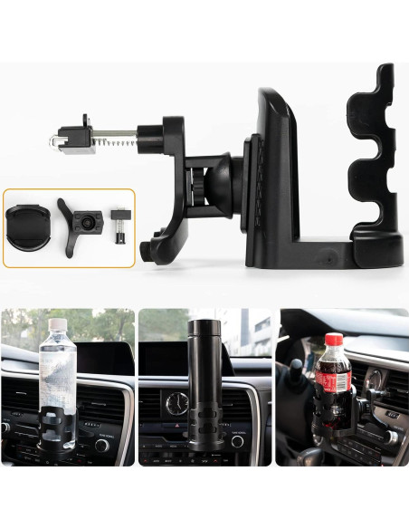 Soporte para Taza de Coche OEMASSIVE Ajustable Negro