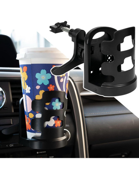 Soporte para Taza de Coche OEMASSIVE Ajustable Negro