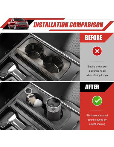 Inserto Soporte de Taza Utiiy para Ford F150 2021-2025