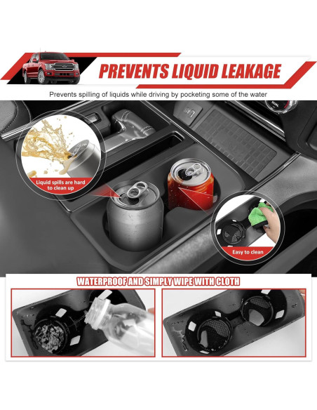 Inserto Soporte de Taza Utiiy para Ford F150 2021-2025