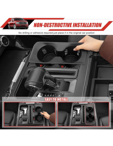 Inserto Soporte de Taza Utiiy para Ford F150 2021-2025