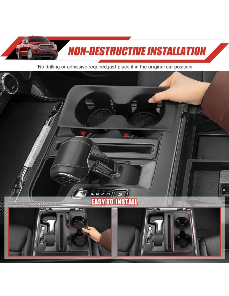 Inserto Soporte de Taza Utiiy para Ford F150 2021-2025