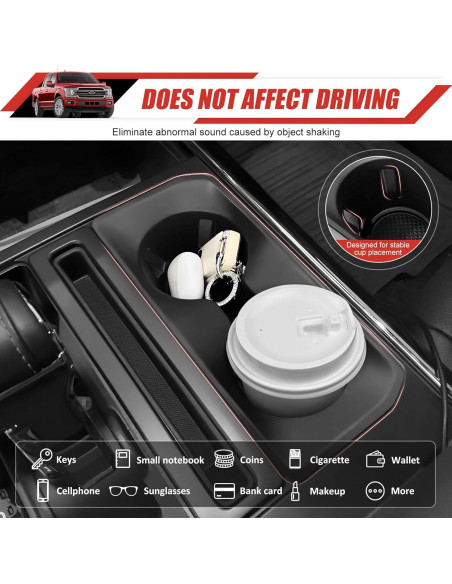 Inserto Soporte de Taza Utiiy para Ford F150 2021-2025
