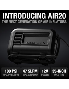 Compresor de Aire Portátil NOCO AIR20 12V 100 PSI 20A 2