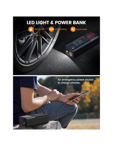 Inflador de Neumáticos Portátil Lamicall VHEP01-B2 150 PSI