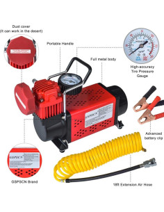 Compresor de Aire Portátil GSPSCN 12V 150PSI Inflador Rápido 2